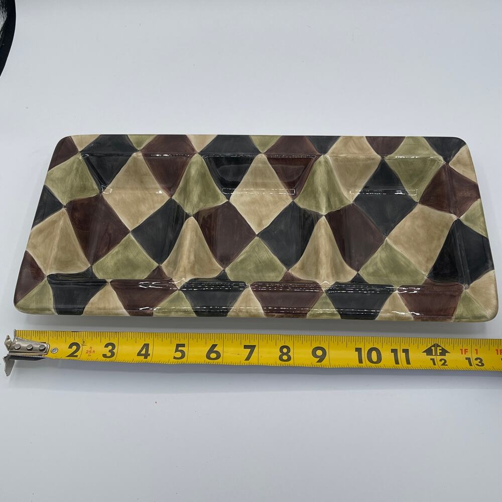 Tabletops Unlimited Harlequin Black Meat & Cheese Tray with Spreader - Picture 9 of 9